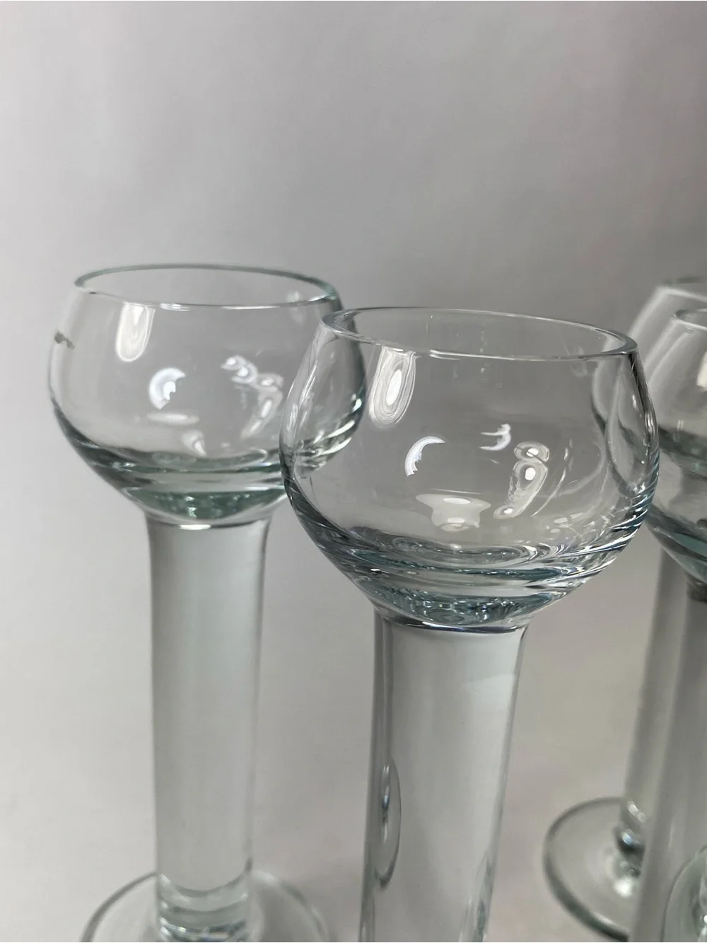 Set 4 Norwegian Linie Aquavit MCM Mid Century Modern Clear Glass Shot Glasses